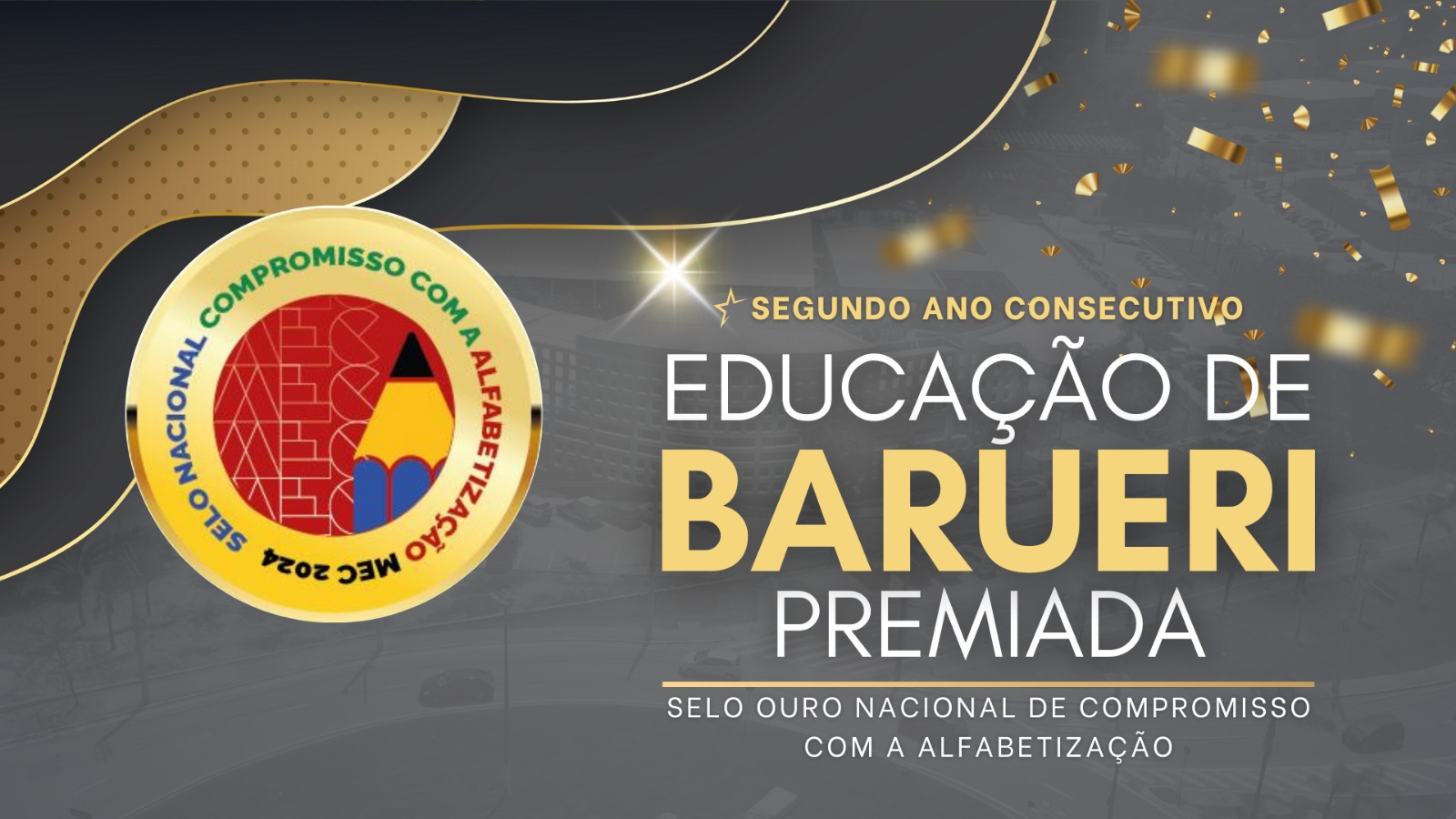 Barueri conquista Selo Ouro do MEC e alcança 80,2% de alunos leitores fluentes no 2º ano