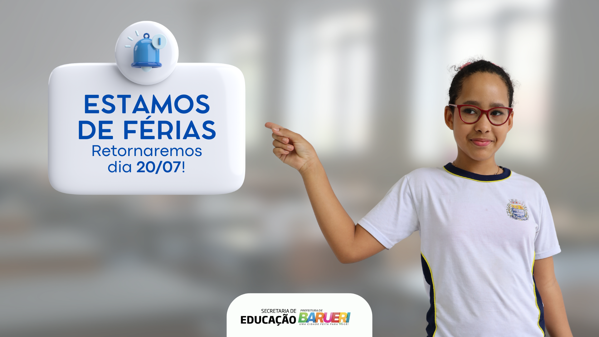 Rede municipal de ensino de Barueri entra em recesso escolar de 7 a 20 de julho