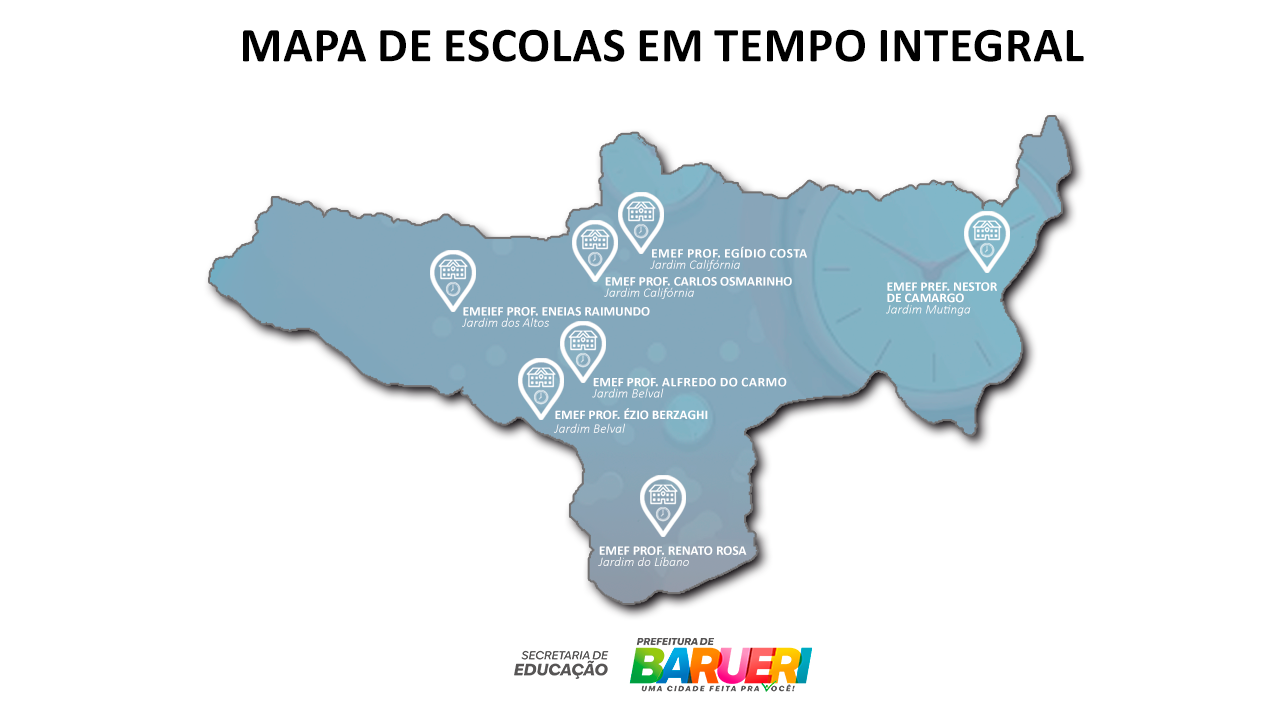 Mapa Escola de Periodo Integral