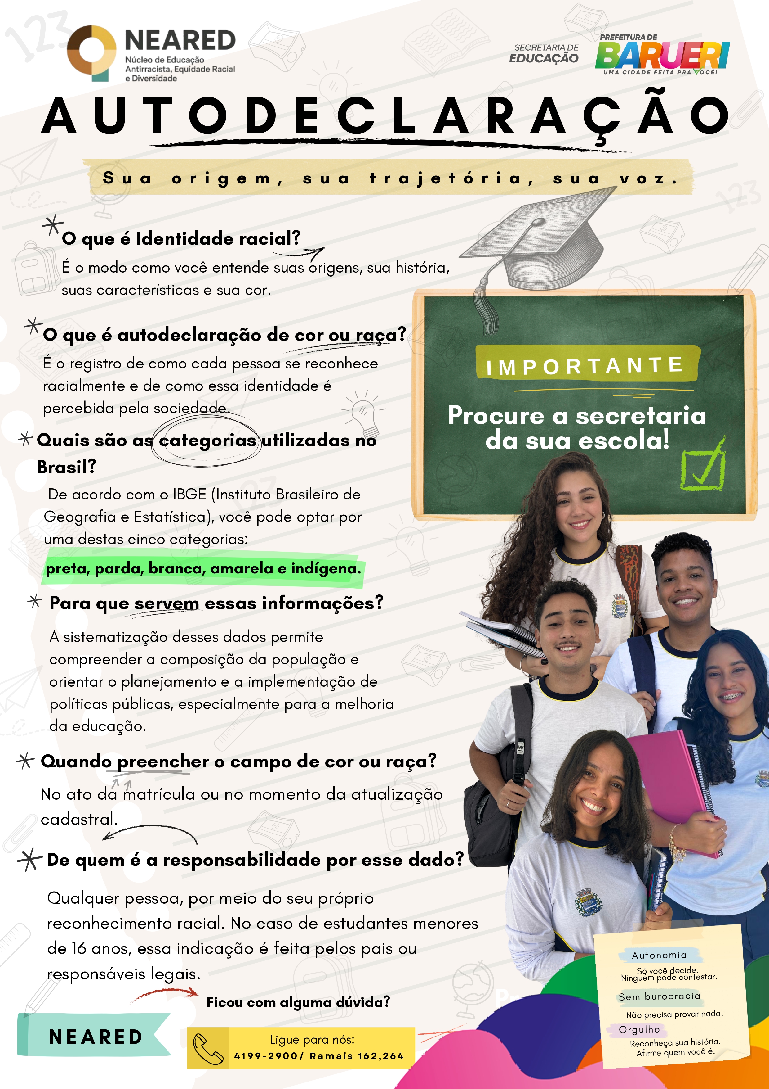 Cartaz Autodeclaração 2026